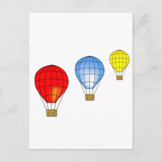 Verkleurde luchtballonnen briefkaart (Voorkant)
