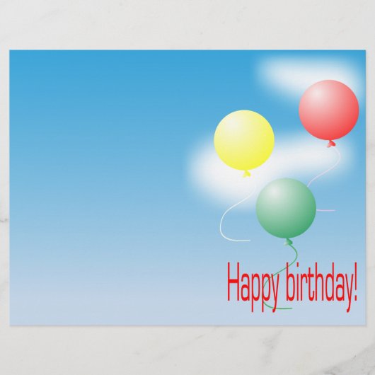 Verkleurde luchtballonnen flyer (Voorkant)