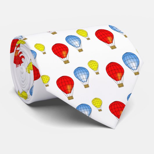 Verkleurde luchtballonnen stropdas (Opgerold)