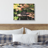 Verkleurde mannetjes- en rusthuisjes canvas afdruk (Insitu (Slaapkamer))