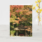 Verkleurde mannetjes- en rusthuisjes kaart (Gele Bloem)