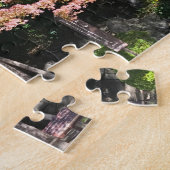 Verkleurde mannetjes- en rusthuisjes legpuzzel (Zijkant)