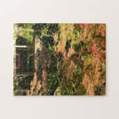 Verkleurde mannetjes- en rusthuisjes legpuzzel (Horizontaal)