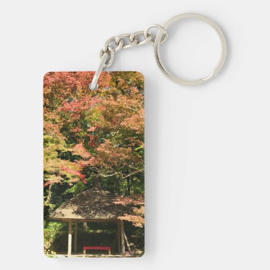 Verkleurde mannetjes- en rusthuisjes sleutelhanger (achterkant)