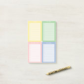 Verkleurde multifunctionele laptop post-it® notes (Op bureau)