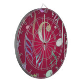 Verkleurde muzieknotities dartbord (Voorkant Links)