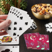 Verkleurde muzieknotities pokerkaarten (Insitu)