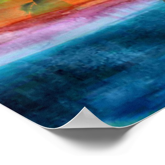 Verkleurde paarden die in het Poster van het water (Hoek)