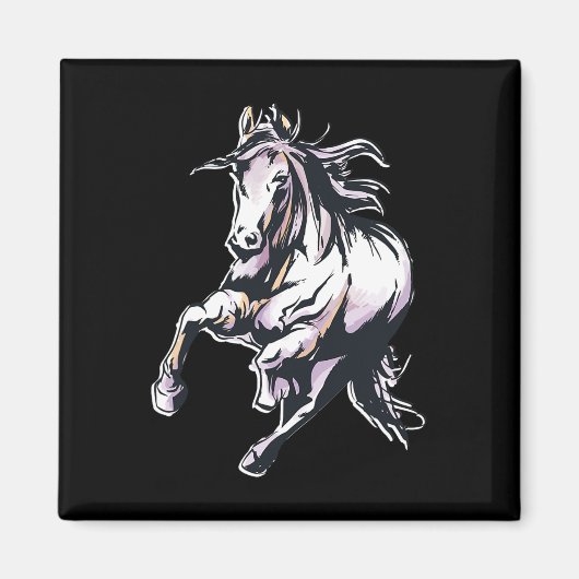 Verkleurde paardenrugleuning magneet (Voorkant)