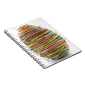 Verkleurde paaseieren boven wit notitieboek (Rechterzijde)