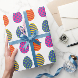 Verkleurde paaseieren cadeaupapier