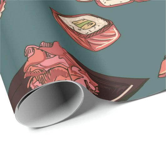 Verkleurde paddenstoelen en rollen naadloos, uitst cadeaupapier (Rol Hoek)