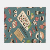 Verkleurde paddenstoelen en rollen naadloos, uitst fleece deken (Voorkant (Horizontaal))