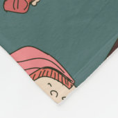 Verkleurde paddenstoelen en rollen naadloos, uitst fleece deken (Hoek)