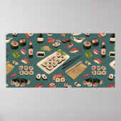 Verkleurde paddenstoelen en rollen naadloos, uitst poster (Voorkant)