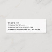 Verkleurde pasta-decorteermiddelen mini visitekaartje (Achterkant)