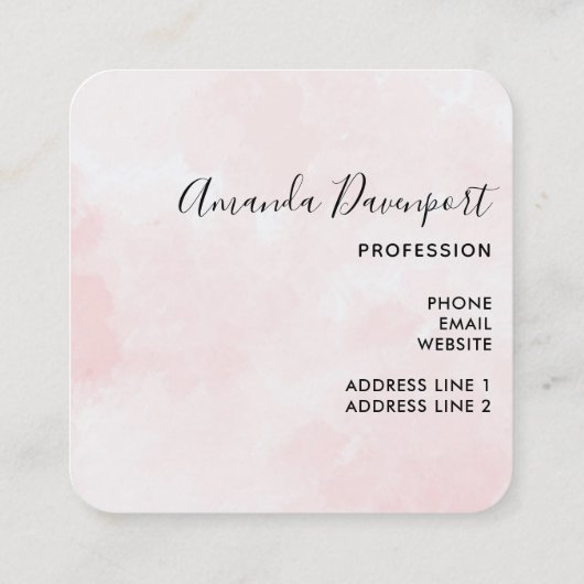 Verkleurde pasta-decorteermiddelen vierkante visitekaartje (Achterkant)