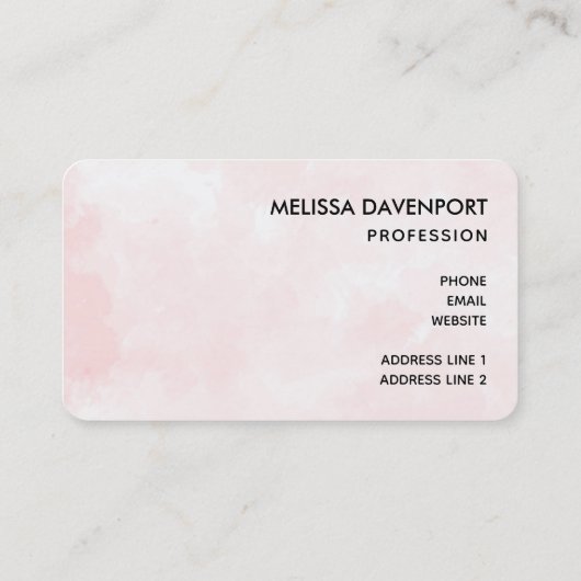 Verkleurde pasta-decorteermiddelen visitekaartje (Achterkant)