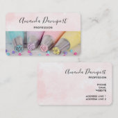 Verkleurde pasta-decorteermiddelen visitekaartje (Voorkant / Achterkant)