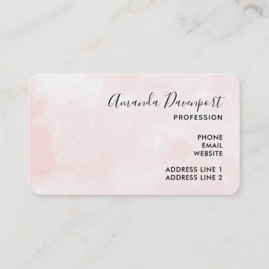 Verkleurde pasta-decorteermiddelen visitekaartje (Achterkant)