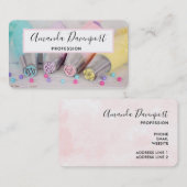 Verkleurde pasta-decorteermiddelen visitekaartje (Voorkant / Achterkant)