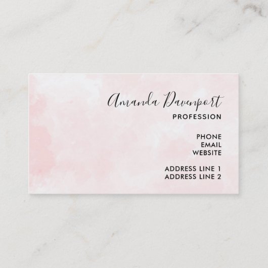 Verkleurde pasta-decorteermiddelen visitekaartje (Achterkant)