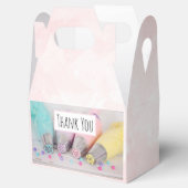 Verkleurde pasta-decorteerprogramma's Dank u wel Bedankdoosjes (Geopend)