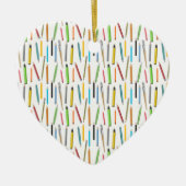 Verkleurde pencils artistieke penselen markeerteke keramisch ornament (Voorkant)