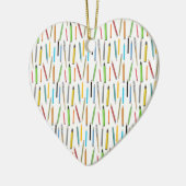 Verkleurde pencils artistieke penselen markeerteke keramisch ornament (Links)