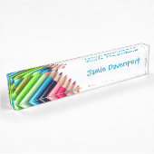 Verkleurde Pencils Naambordje