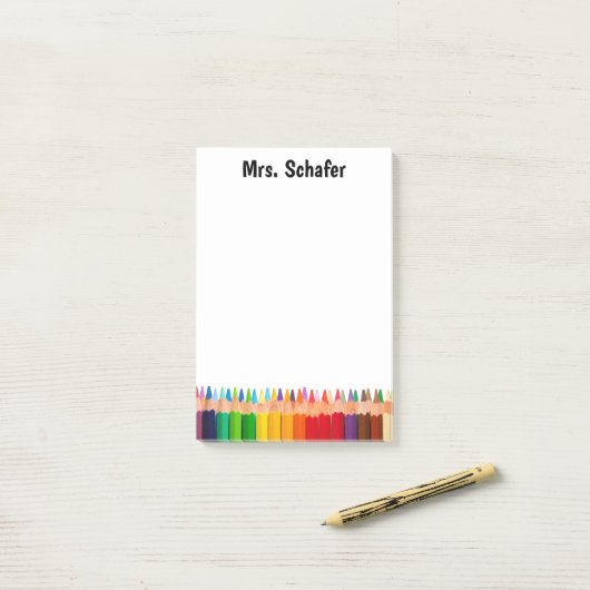 Verkleurde Pencils Post-it notities Post-it® Notes (Op bureau)