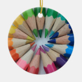 Verkleurde Pencils-versiering Keramisch Ornament (Voorkant)