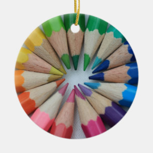 Verkleurde Pencils-versiering Keramisch Ornament