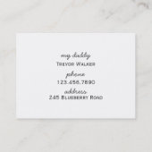 Verkleurde penningkaart voor afspeeldatum contactkaartje (Achterkant)