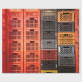 Verkleurde plastic opslagtanks cadeaupapier (Vlak)