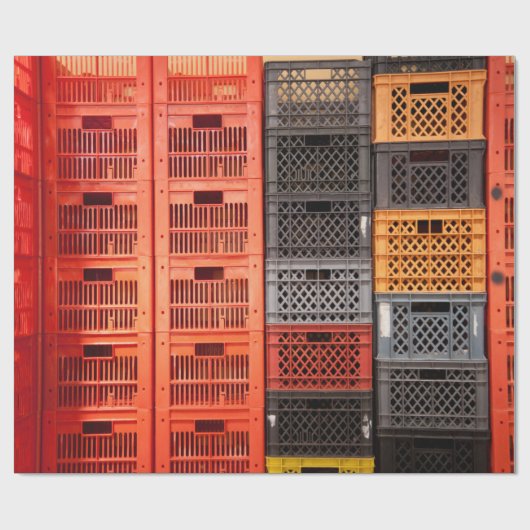 Verkleurde plastic opslagtanks cadeaupapier (Vlak)