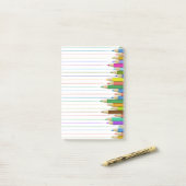 Verkleurde potloodlijnen post-it® notes (Op bureau)