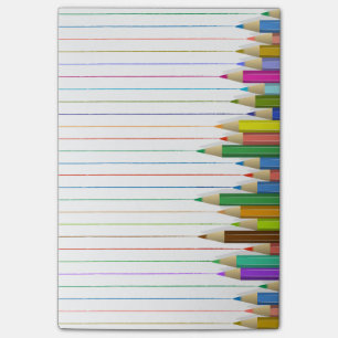 Verkleurde potloodlijnen post-it® notes