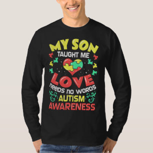 Verkleurde Puzzle Heart Autism Mam T-shirt