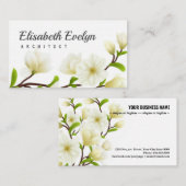 Verkleurde, realistische samenstelling van witte m visitekaartje (Voorkant / Achterkant)