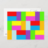 Verkleurde rechthoeken briefkaart (Voorkant / Achterkant)