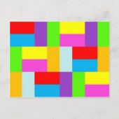Verkleurde rechthoeken briefkaart (Voorkant)