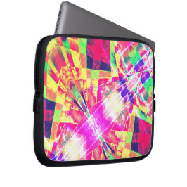 Verkleurde rechthoeken met schuine of strekte kleu laptop sleeve