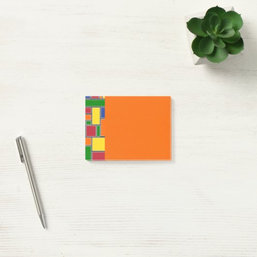 Verkleurde rechthoeken post-it® notes (Kantoor)