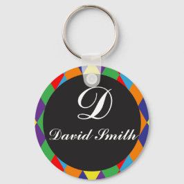 Verkleurde Rhombus Sleutelhanger