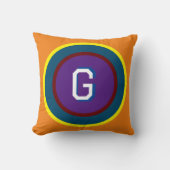 Verkleurde ringen met Monogram Sierkussen (Voorkant)