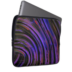 Verkleurde rubberen rubberen snit in blauw paars t laptop sleeve