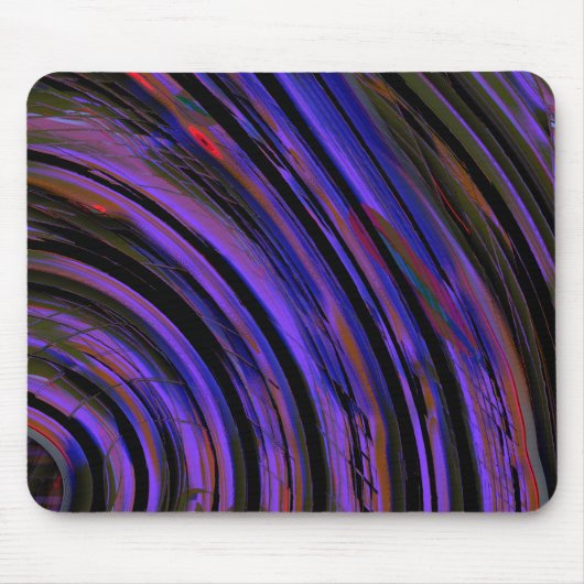 Verkleurde rubberen rubberen snit in blauw paars t muismat (Voorkant)