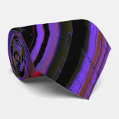 Verkleurde rubberen rubberen snit in blauw paars t stropdas (Opgerold)