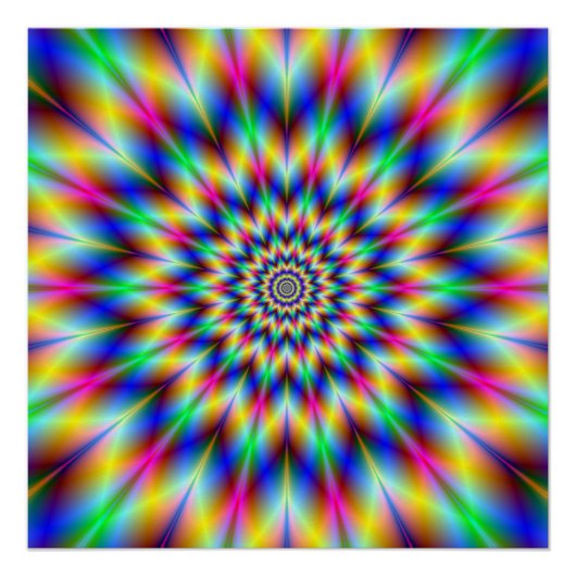 Verkleurde ster De Zazzle Perfect Poster (Voorkant)